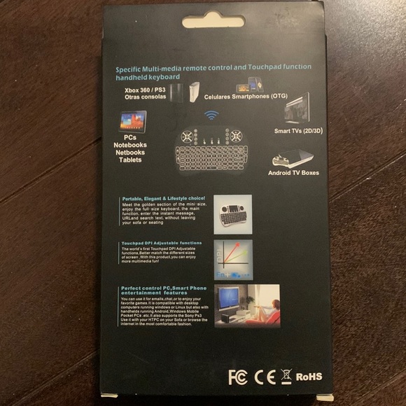 New In Box Backlit Mini Wireless Keyboard Mouse Combo - Picture 3 of 5